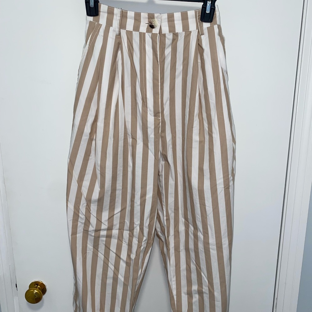 urban outfitters striped straight leg pants